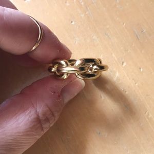 Jennifer Fisher chain link ring 7.5 gold vermeil